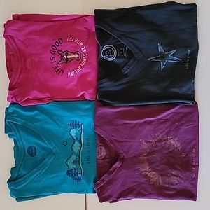 Life is Good size medium ladies 4 shirt bundle